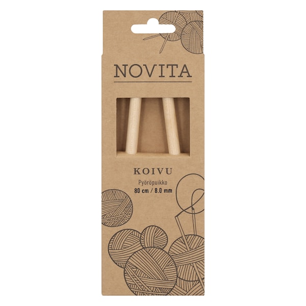 Rundpinner 80 cm Bjørk Novita