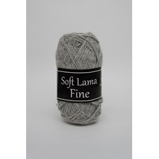 Soft Lama Fine Garn Babylama 50 g lys grå 903 Svarta Fåret