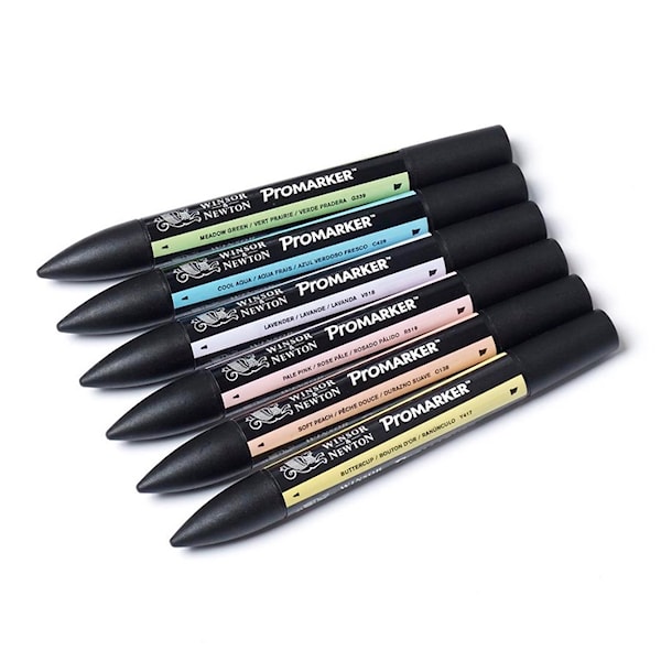 Markerpenna Winsor & Newton ProMarker Set 6 Pastel Tones