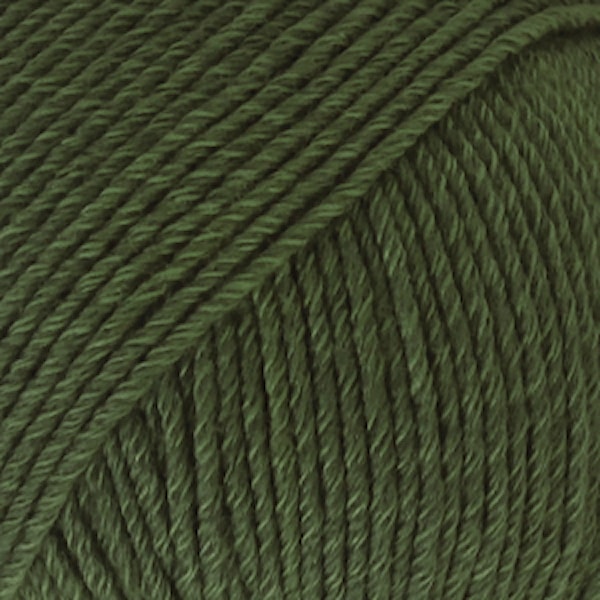 Drops Cotton Merino Uni Colour Lanka Villasekoitus 50g Dark Green 22