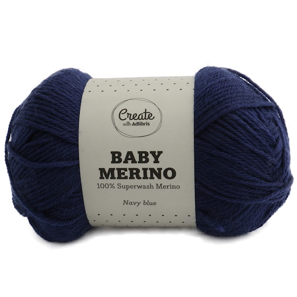 Adlibris Baby Merinovilla Lanka 50g Navy Blue A032