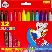 Fiberpennor Jumbo 12-p, Sense