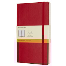 Anteckningsbok Classic Soft Linjerad Large Röd Moleskine