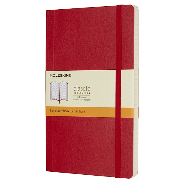 Classic Soft Linjert Large Rød Moleskine