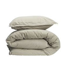 Gripsholm Vintage Bäddset 100% Ekologisk Bomull GOTS 150x210+50x60 cm Beige