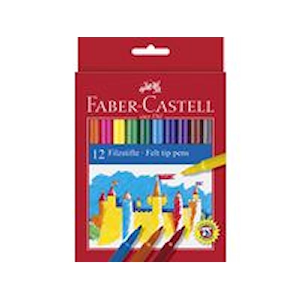 Faber-Castell Fibertusjer Barn 12 pakning