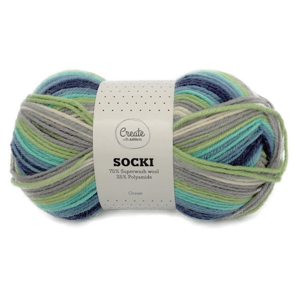 Adlibris Socki Lanka Villasekoitus 100g Ocean B019
