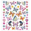 Klistermärken, färgrika fjärilar, 15x16,5 cm, 1 ark