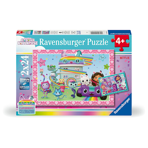Gabby's Dollhouse Pussel 2x24 bitar, Ravensburger