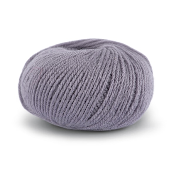 Knit At Home Classic SW Wool Ullgarn 50 g Grå Lavendel 410