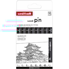 Fineliners Pin 200 Classic - 010 8-pakkaus Uni-Ball