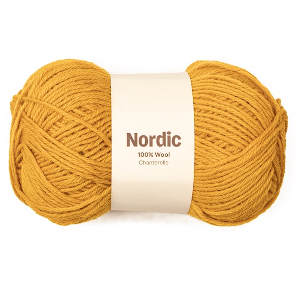 Nordic 100% ull 100 gr Kantarell gull A828 Adlibris