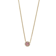 Bud To Rose, Proud Kort Halskjede, Rosa og Gull