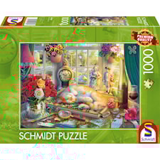 Puzzle time with the cat 1000 bitar, Schmidt