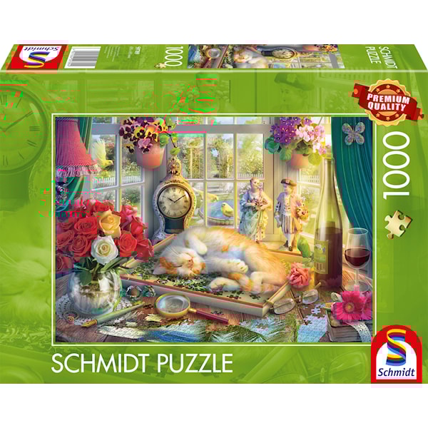 Puslespill Puzzle time with the cat 1000 brikker, Schmidt