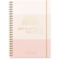 Kalender A5 2022/2023 Life Planner Pink Horisontell Burde