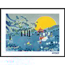 Mumin Poster Fest i månskenet 30x40 cm