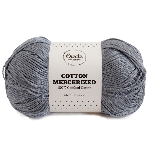 Adlibris Cotton Mercerized 100g Medium Grey A318