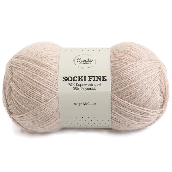 Adlibris Socki Fine 100g Beige Melange A052