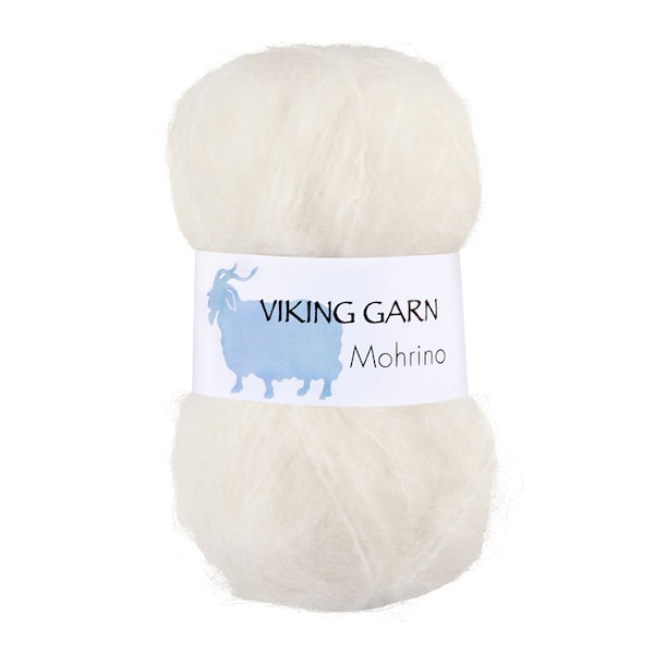 Mohrino Garn 50 g Naturhvit 502 Viking Garn