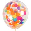 Ballonger med konfetti, runde, dia. 23 cm, transparent, 4 stk./ 1 pk.