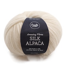 Adlibris Silk & Baby Alpaca, 50 g, Ivory White A196