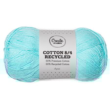 Cotton 8/4 Garn 100 g Recycled Aqua A753 Adlibris