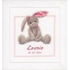Kirjontapakkaus, laskettava ristipisto Syntymätaulu Kastelahja Cute Bunny 19 x 21 cm Vervaco