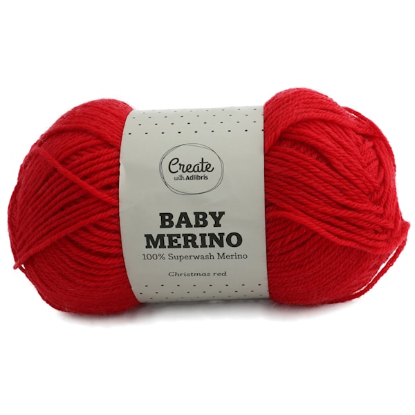 Adlibris Baby Merinovilla Lanka 50g Christmas Red A019