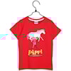 T-shirt, Röd, Pippi Långstrump