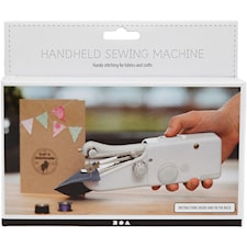 Håndholdt symaskin, H: 6,7 cm, L: 20,5 cm, B: 3,5 cm, hvit, 1 stk.