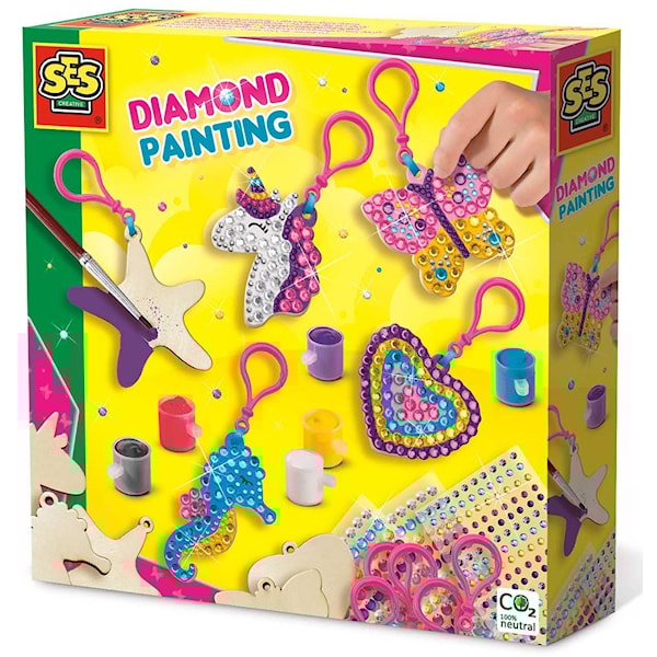 SES Creative - Diamond painting - Wooden keychains - (S14702)