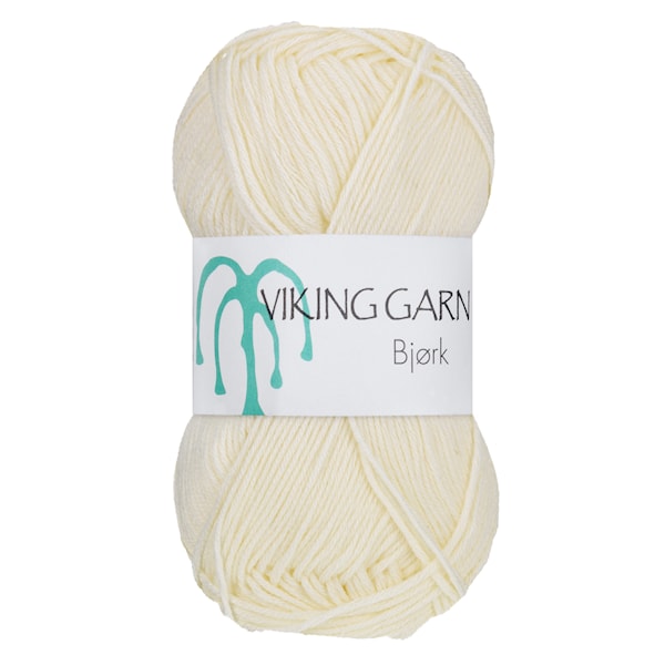 Bjørk 50 g Naturhvit 502 Viking Garn