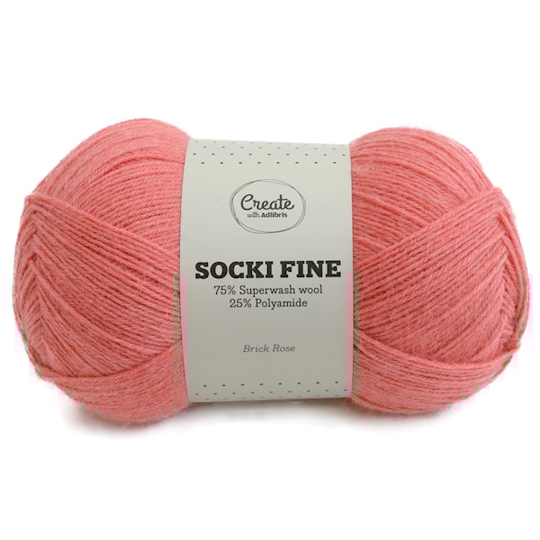Socki Fine 100 g Brick Rose A153 Adlibris