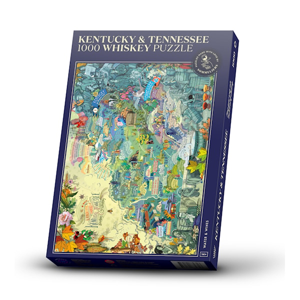 Whiskey Pussel - Kentucky & Tennessee 1000 bitar, Water and Wines