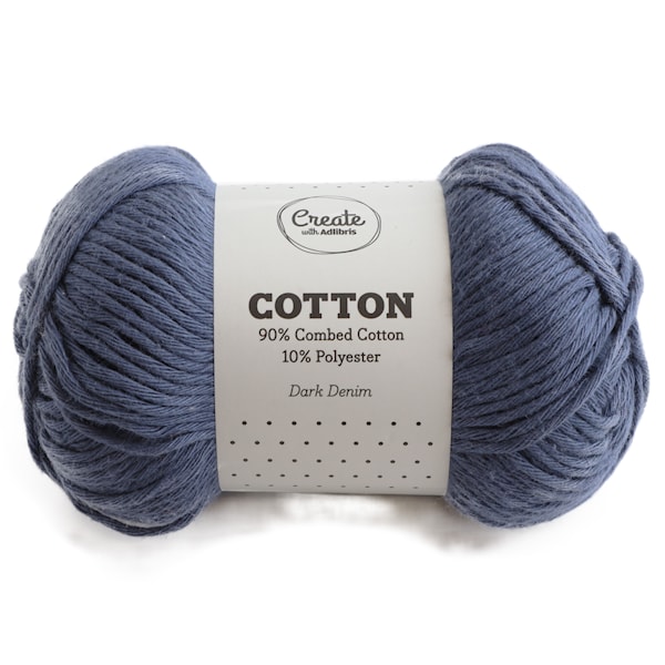 Adlibris Cotton 8/9 lanka 100g Dark Denim A129