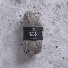 Tilda Garn Bomullsmix 50g grå 08 Svarta Fåret