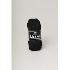 Lisa 8/4 Garn Bomull 50 g svart 01 Svarta Fåret
