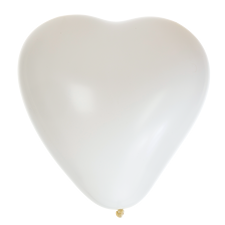 Hjerteballonger Hvite 8-pack