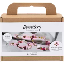 Mini DIY Kit Smykker, Halskjede og armbånd, pink, 1 pk.