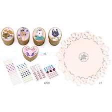 DIY-Kit Askar med Glimmande Stenar Djeco