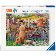 Pussel Cute Dogs In The Garden 500 bitar, Ravensburger