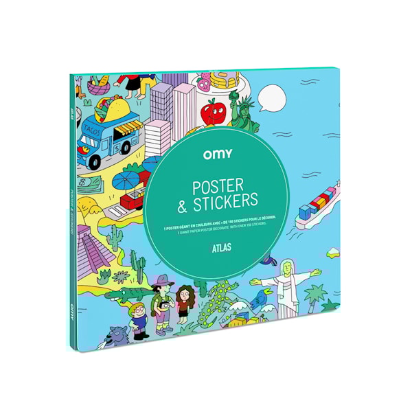 Stickersposter Atlas OMY - pyssel Stickersposter Atlas OMY - pyssel