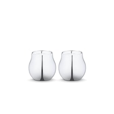 Telysholder, Cafu, 2-pack, Rustfritt stål, Georg Jensen