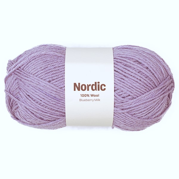 Nordic 100% ull 100 gr Blåbærsmelk lavendel A834 Adlibris