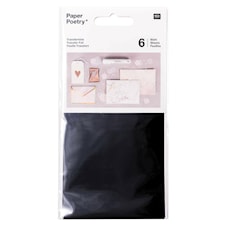 Transferfolie, Black, 6 pack, 90 x 150 mm