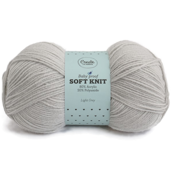 Adlibris Soft Knit 100g Light Grey A336