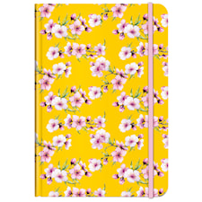 Anteckningsbok A5 Cherry Blossom Yellow Linjerad 192 sidor Cedon