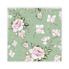 Kaffeservett Rosa rosor 20-pack Gullers