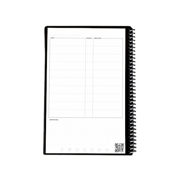 Fusion Letter A4 Reusable Notebook Infintiy Black